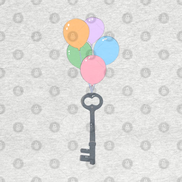 Keys and Balloons by ilustraLiza